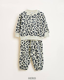 بلوز شلوار ست مدل پلنگی دورس ضخیم