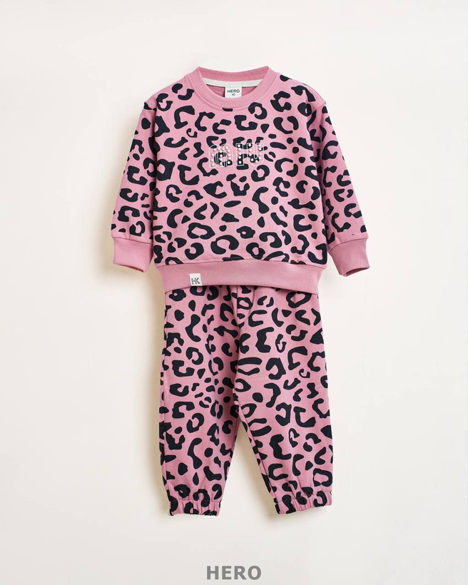 بلوز شلوار ست مدل پلنگی دورس ضخیم