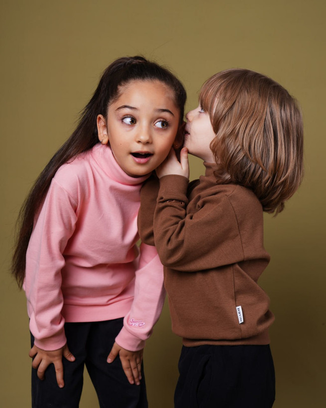 بلوز آستین بلند و یقه ۳ سانت بچه گانه ۱۰۰٪نخ و پنبه